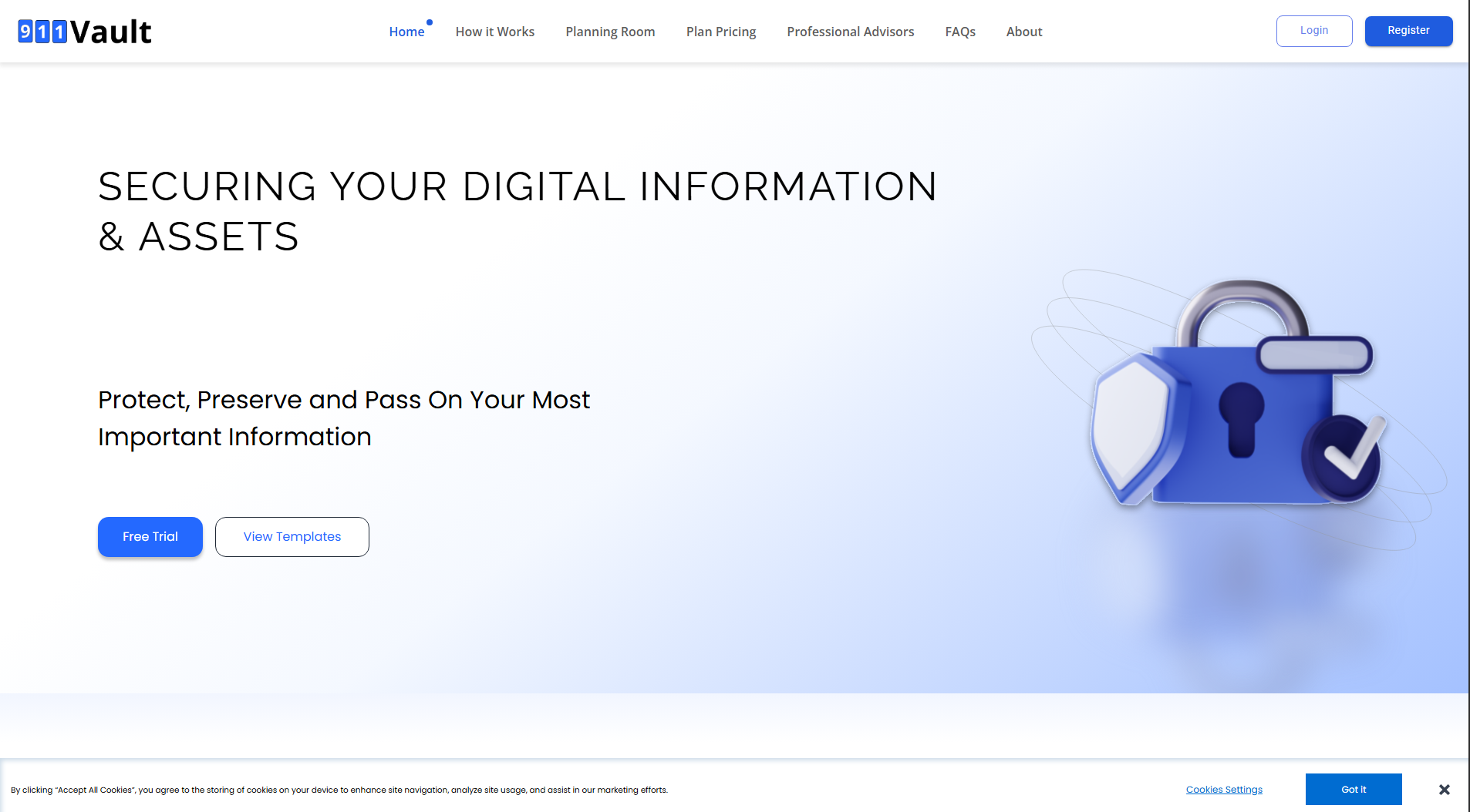 911Vault website preview